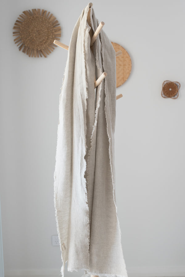 natural 100 percent linen scarf