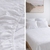 Pure White 100% Linen Fitted Sheet