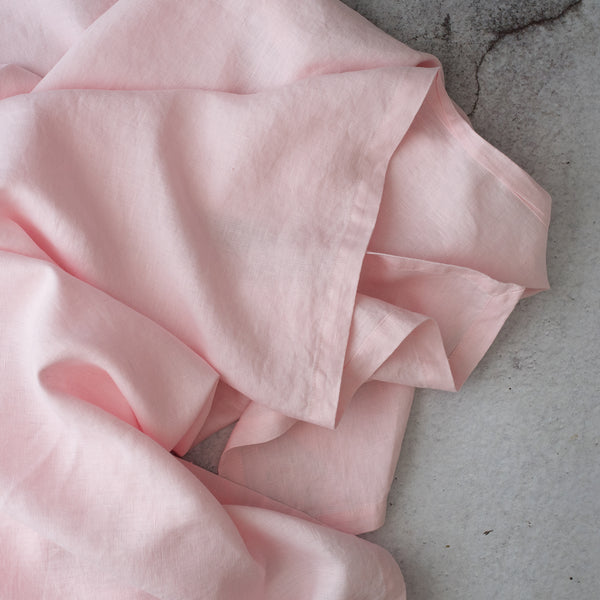 Soft blush 100% linen swaddle blanket gentle breathable baby wrap