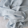 Niagara blue 100% linen swaddle blanket lightweight baby wrap