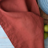 Tobacco brown 100% linen tea towel soft durable dish towel