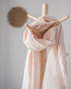 coral drizzle linen 100 percent linen scarf