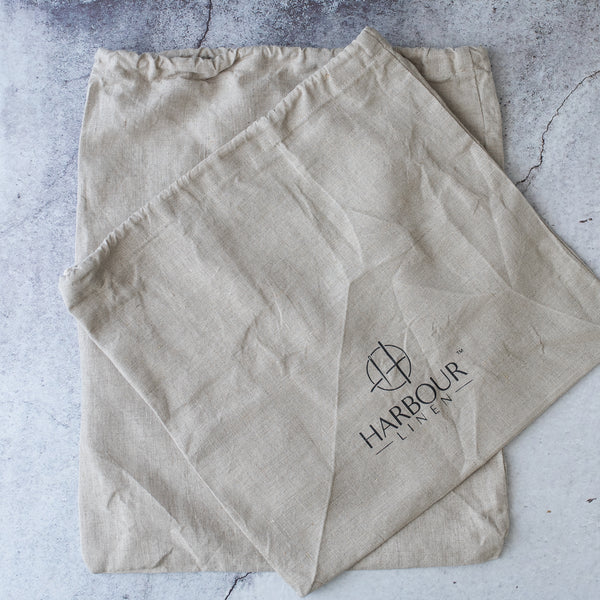 100% Linen Reusable Storage Bags – Set of 2
