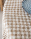 Nature Gingham 100% Linen Table Cloth