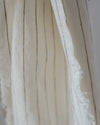 olive pinstripe 100 percent linen scarf