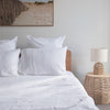 Pure White 100% Linen Duvet Cover