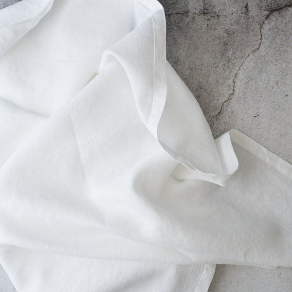 Pure white 100% linen swaddle blanket soft natural baby blanket